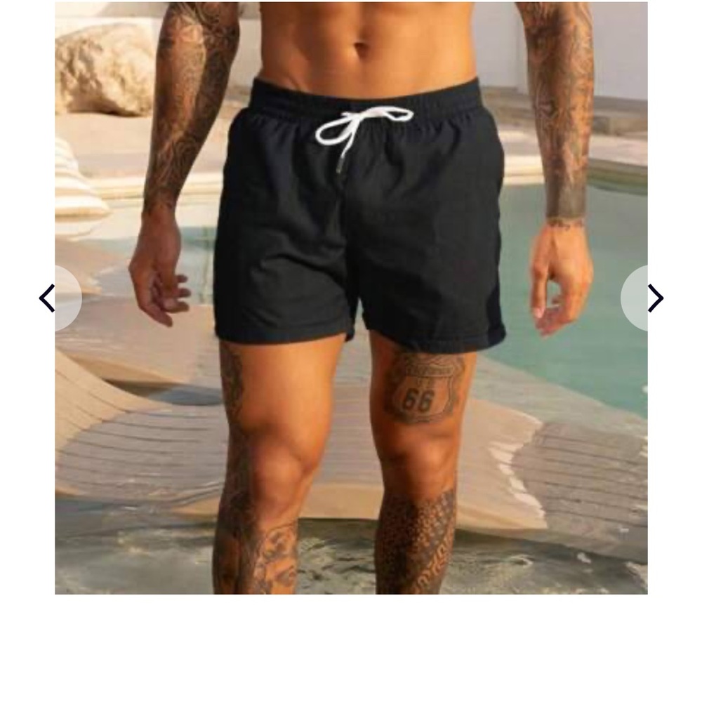 NFINITY Men's Black Swim Trunks